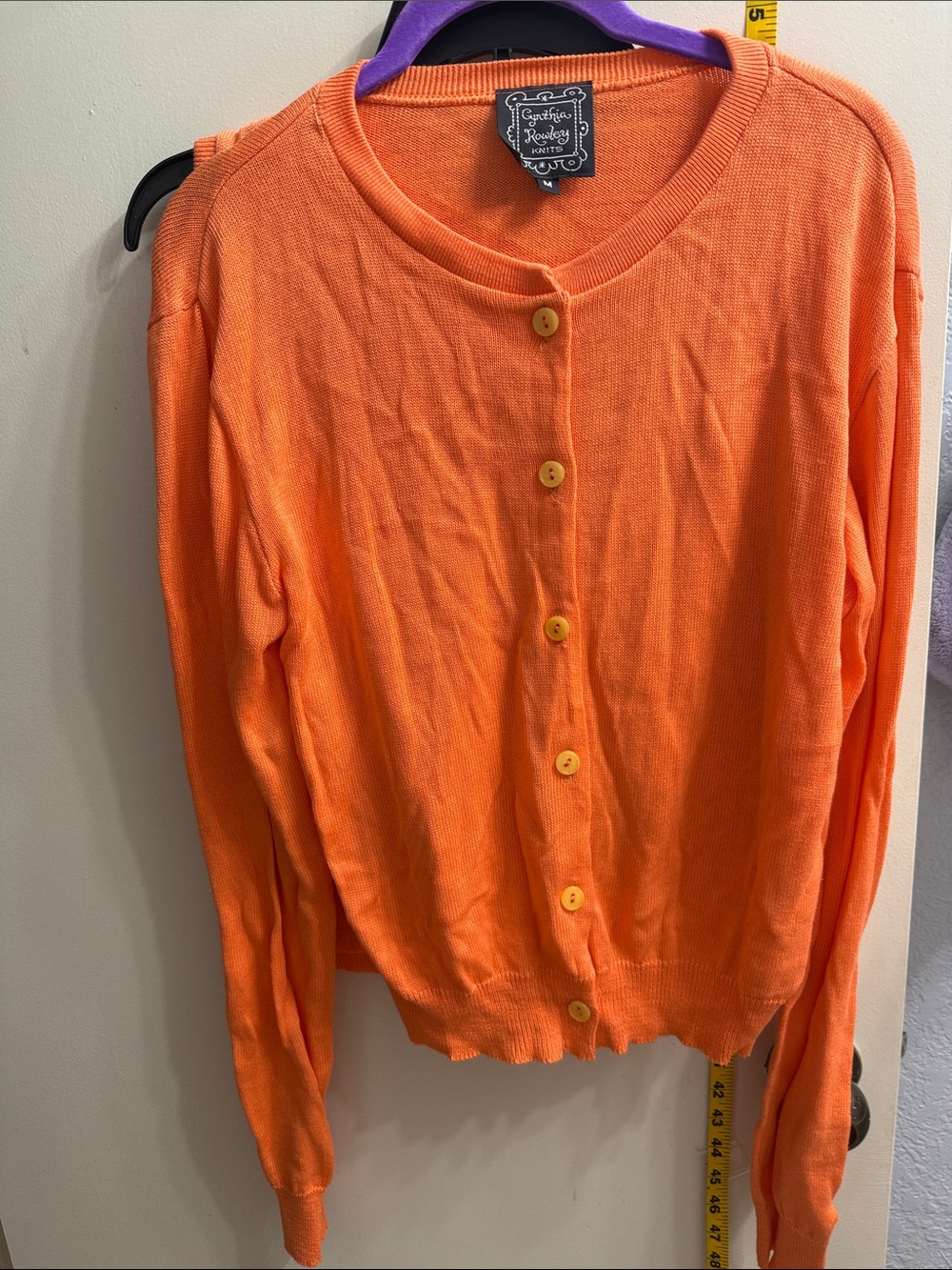 Cynthia Rowley Orange Knit Cardigan & Sleeveless Sweater Set - Picture 3 of 10